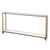 56" Clear and Gold Glass Mirrored Frame Console Table With Shelves