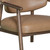 33" Brown and Dark Brown Faux Leather And Wood Arm Chair