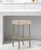 30" Cream And Gray Solid Wood Backless Bar Height Bar Chair