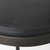 29" Black Faux Leather and Metal Backless Bar Chair