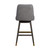 30" Gray Solid Wood Bar Height Swivel Bar Chair