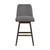 30" Gray Solid Wood Bar Height Swivel Bar Chair