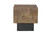 22" Black And Brown Solid Wood Square End Table