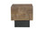 22" Black And Brown Solid Wood Square End Table