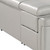 Light Gray Italian Leather Power Reclining U Shaped Eight Piece Corner Sectional With Console Modern Style