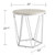 23" Silver Manufactured Wood And Iron Round End Table