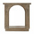 24" Brown Distressed Solid Wood Square Floor Shelf End Table