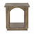 24" Brown Distressed Solid Wood Square Floor Shelf End Table