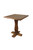 36" Brown Solid Wood Square Pedestal Bar Table
