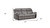 87" Gray Velvet Reclining USB Sofa With Black Legs