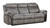 87" Gray Velvet Reclining USB Sofa With Black Legs