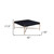 42" Black and Gold Solid Wood and Steel Square Coffee Table