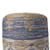 18" Blue Cylinder Geometric Pouf Ottoman