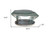 30" Clear And Silver Glass And Metal Oval Abstract Coffee Table
