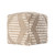 18" Ivory and Natural Cotton Jute And Wool Geometric Cube Pouf Ottoman