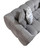 Light Gray Boucle L Shaped Two Piece Sofa and Chaise Sectional With Toss Pillows