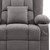 38" Gray Tufted Polyester Blend Heated Massage Swivel Rocker Recliner With USB