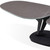36" Gray And Black Faux Marble And Metal Oval Coffee Table