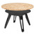 54" Natural Burl And Black Round Convertible Game Table