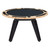 54" Natural Burl And Black Round Convertible Game Table