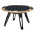 54" Natural Burl And Black Round Convertible Game Table