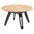54" Natural Burl And Black Round Convertible Game Table