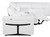 White Italian Leather Power Reclining U Shaped Eight Piece Sectional With Console