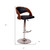 24" Black And Silver Faux Leather And Iron Swivel Low Back Adjustable Height Bar Chair - 606114707370