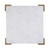 20" White and Gold Distressed Marble and Iron Square End Table