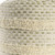 18" Ivory And Green Cotton Blend Round Striped Pouf Ottoman