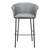 30" Gray And Black Faux Leather And Steel Bar Height Bar Chair