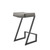 30" Gray and Black Faux Leather and Iron Backless Bar Height Bar Chair