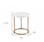 22" Copper And White Round End Table