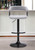 Light Gray and Black Fabric with Metal Swivel Adjustable Height Bar Chair