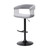 Light Gray and Black Fabric with Metal Swivel Adjustable Height Bar Chair
