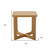 24" Natural Solid Wood Square Cross Legs End Table