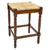 29" Natural And Chestnut Solid Wood Backless Bar Height Bar Chair