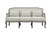76" Cream Linen Sofa With Brown Legs