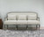 76" Cream Linen Sofa With Brown Legs
