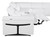 White Italian Leather Modular L Shaped Eight Piece Corner Sectional With Console