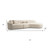 Ivory Boucle Modular Curved Two Piece Sofa and Chaise Sectional With Toss Pillows