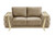 72" Beige And Gold Velvet Loveseat