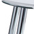 47" White Clear and Silver Wood And Glass And Metal Coffee Table