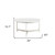 30" White and Silver Genuine Marble and Aluminum Round Cross Legs Coffee Table