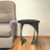 20" Black Marble Round End Table