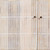 92" Ivory Carved Geometric Distressed Solid Wood Enclosed and Open Storage TV Stand