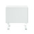 24" White And Clear Wood And Acrylic End Table With Two Drawers