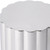 18" Silver Stainless Steel Block End Table
