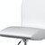 Set of Two White and Silver Faux Leather and Metal Low Back Adjustable Height Bar Chairs