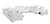 White Italian Leather Power Reclining U Shaped Twelve Piece Corner Sectional With Console